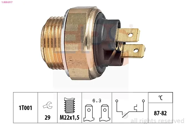 Czujnik temperatury płynu chłodzącego (włączenia wentylatora chłodnicy) TM108380800002 Lada