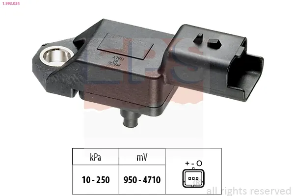  Czujnik ciśnienia w kolektorze ssącym, MAP Peugeot 407 SW kombi (6E) (2004 - 2011) SW