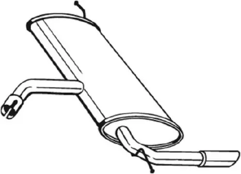 Tłumik, tylna część 227039 Bosal
