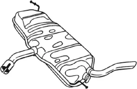 Tłumik, tylna część 233077 Bosal
