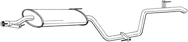 Tłumik, tylna część 292021 Bosal