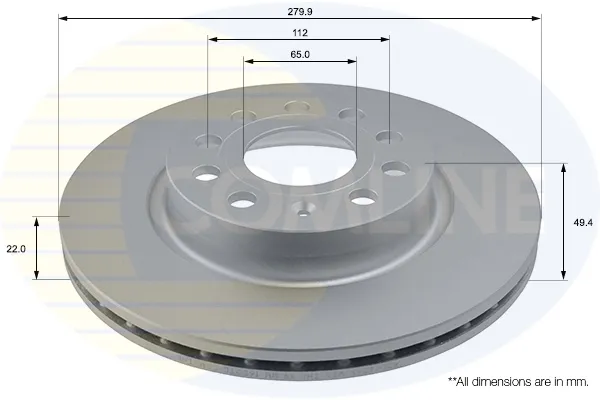 Tarcza hamulcowa przednia ADC1456V Comline