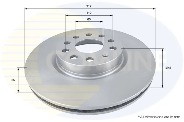 Tarcza hamulcowa przednia ADC1449V Comline