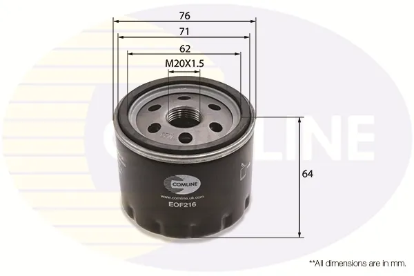 Filtr oleju EOF216 Comline