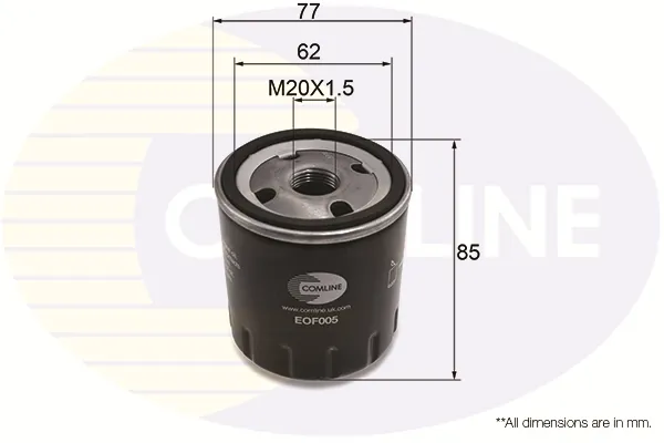 Filtr oleju EOF005 Comline