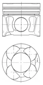 Tłok, komplet do jednego cylindru, STD Opel Insignia A
