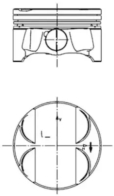 Tłok, komplet na 1 cylinder, 2. naprawa (+0,50) BMW X3 E83