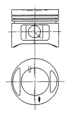 Tłok, komplet do jednego cylindru, STD Fiat Uno 146A