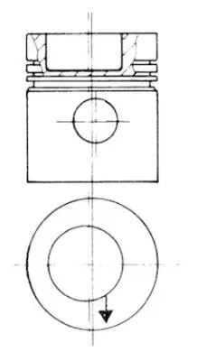 Tłok, komplet do jednego cylindru, STD 93831606 Kolbenschmidt