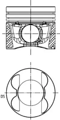 Tłok, komplet na 1 cylinder, 2. naprawa (+0,50) 40095630 Kolbenschmidt