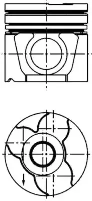 Tłok, komplet do jednego cylindru, STD 40307600 Kolbenschmidt