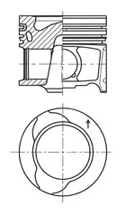 Tłok, komplet do jednego cylindru, STD 41812600 Kolbenschmidt