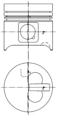 Tłok, komplet do jednego cylindru, STD Citroen C5 I