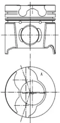 Tłok, komplet do jednego cylindru, STD 99561600 Kolbenschmidt