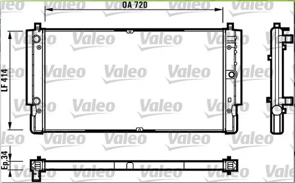 Chłodnica silnika 731616 VALEO