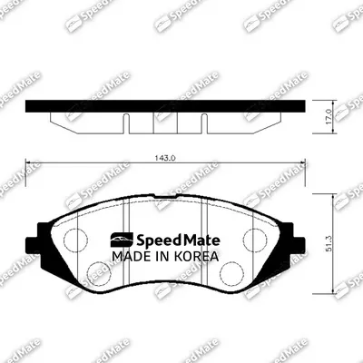 Klocki hamulcowe przednie tarczowe SMBPG009 Speedmate