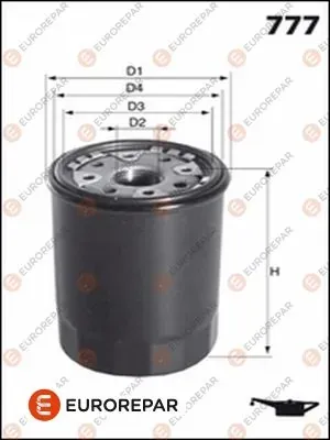 Filtr oleju 1637765180 Eurorepar
