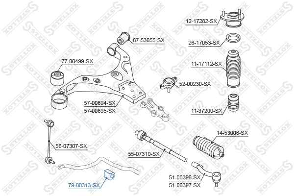 Tuleja stabilizatora Hyundai Coupe