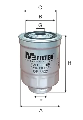 Filtr paliwa DF3522 Mfilter
