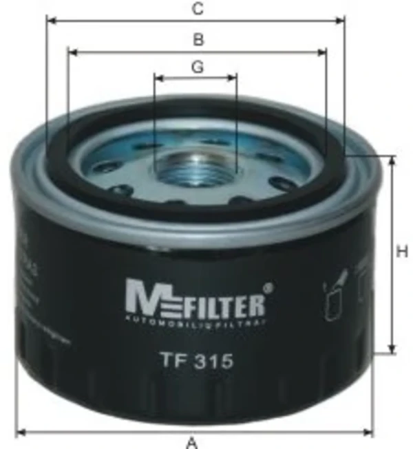 TF315 Mfilter filtr oleju