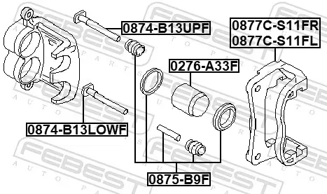 Jarzmo zacisku hamulcowego przedniego Subaru Outback IV