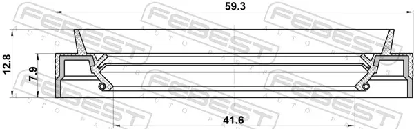 Uszczelniacz automatycznej/mechanicznej skrzyni biegów (wał-koła zębate) 95JEY43590813C Febest