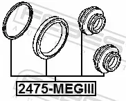 Zestaw naprawczy zacisku hamulcowego tylnego do Peugeot 407 SW 6E