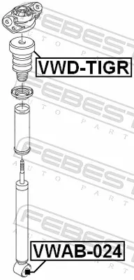Silentblock amortyzatora tylnego Skoda Octavia 1Z3