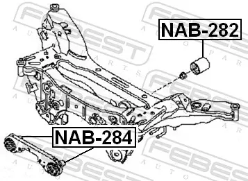Silentblock tylnej belki Nissan Qashqai 1 J10