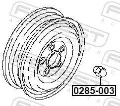 Nakrętka koła 0285003 Febest