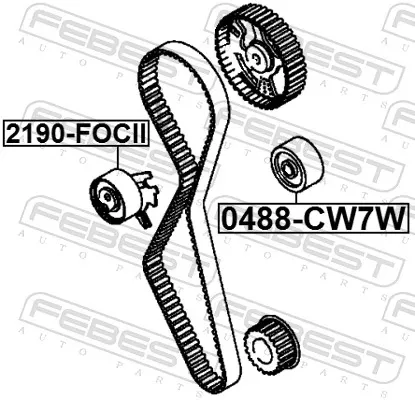  Rolka prowadząca kierunkowa paska rozrządu Peugeot 407 SW kombi (6E) (2004 - 2011) SW
