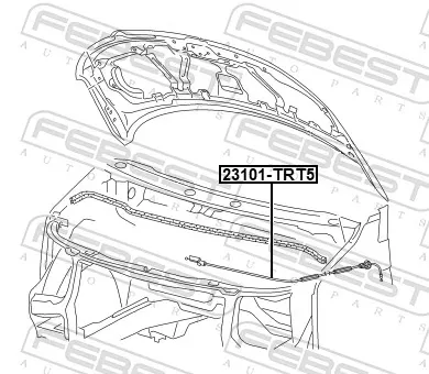 Linka otwierania maski Volkswagen Multivan T5
