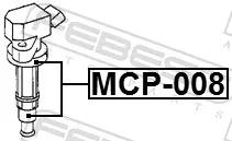 Końcówka świecy zapłonowej MCP008 Febest