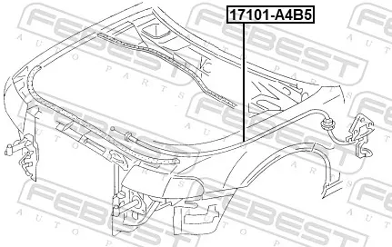 Linka otwierania maski Audi A4 B5