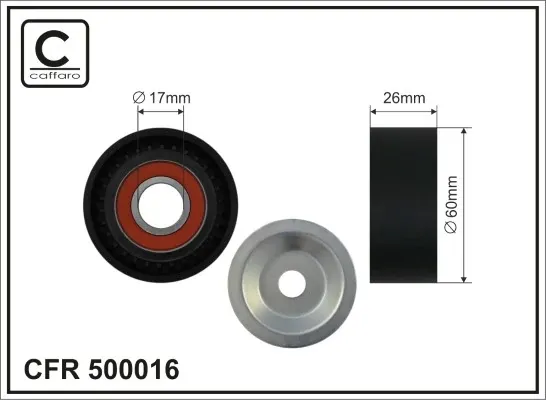 Rolka napinacza paska napędowego 500016 Caffaro
