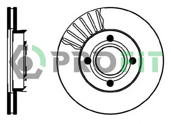 Tarcza hamulcowa przednia 50100193 Profit