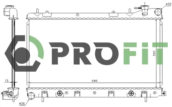 Chłodnica silnika Subaru Forester II