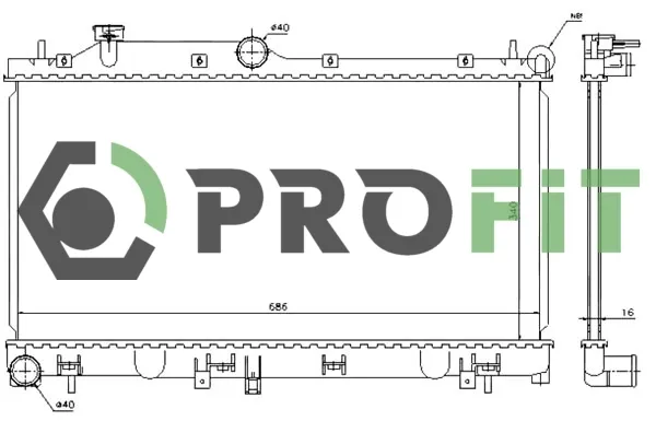 Chłodnica silnika Subaru Outback III