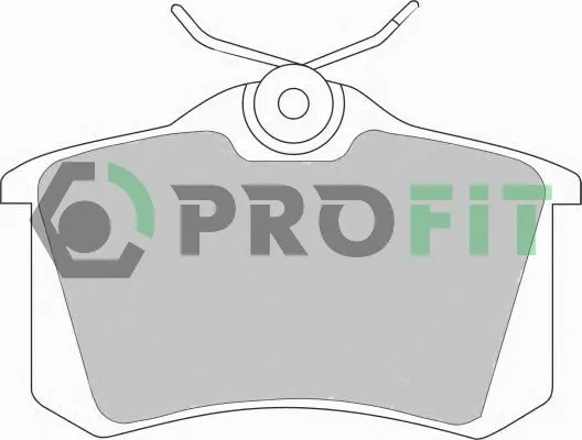 Okładziny (klocki) do hamulców tarczowych tylne 50000541 Profit