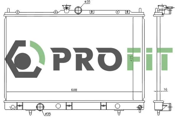 Chłodnica silnika Mitsubishi Outlander I