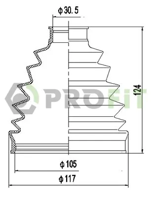 Osłona przegubu homokinetycznego półosi przedniej zewnętrzna 46308305 Fiat/Alfa/Lancia