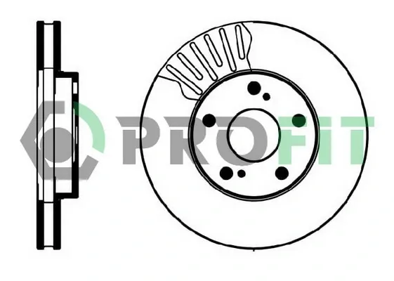  Tarcza hamulcowa przednia Toyota Avensis Verso minivan (LCM) (2001 - 2009) Verso