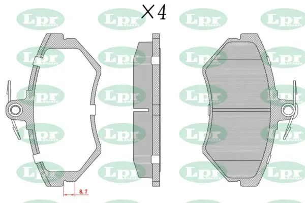 Klocki hamulcowe przednie tarczowe 05P718 LPR