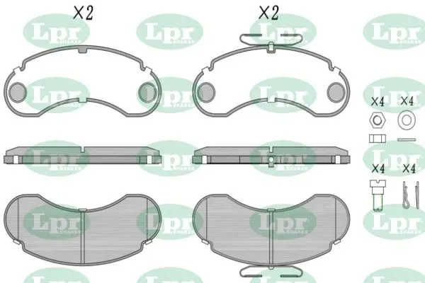 Klocki hamulcowe przednie tarczowe 05P415 LPR