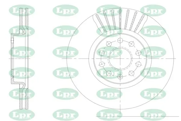 Tarcza hamulcowa przednia A1004V LPR