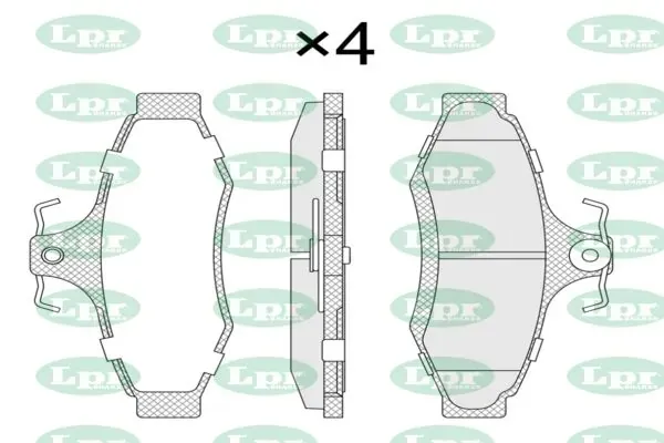 Okładziny (klocki) do hamulców tarczowych tylne 05P694 LPR