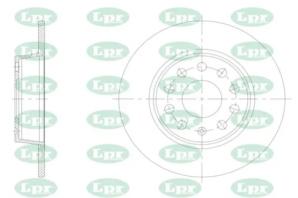 Tarcza hamulcowa tylna A1038P LPR
