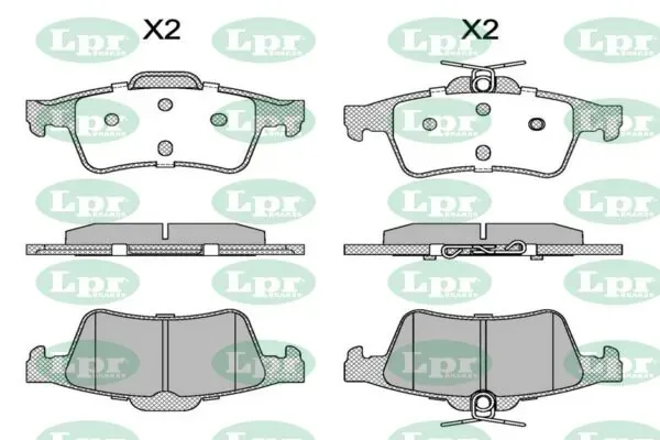Okładziny (klocki) do hamulców tarczowych tylne 05P1236 LPR