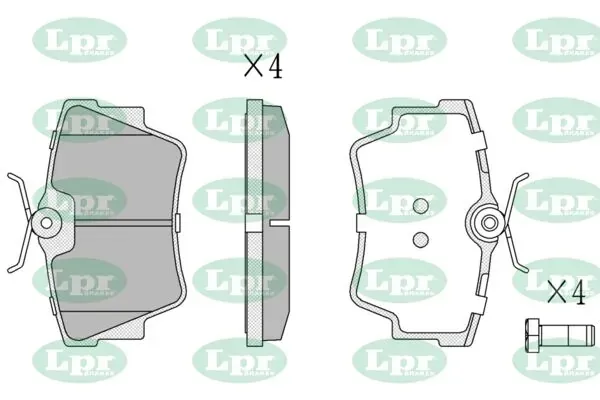 Okładziny (klocki) do hamulców tarczowych tylne 05P946 LPR