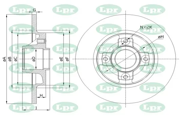 Tarcza hamulcowa tylna C1015PCA LPR